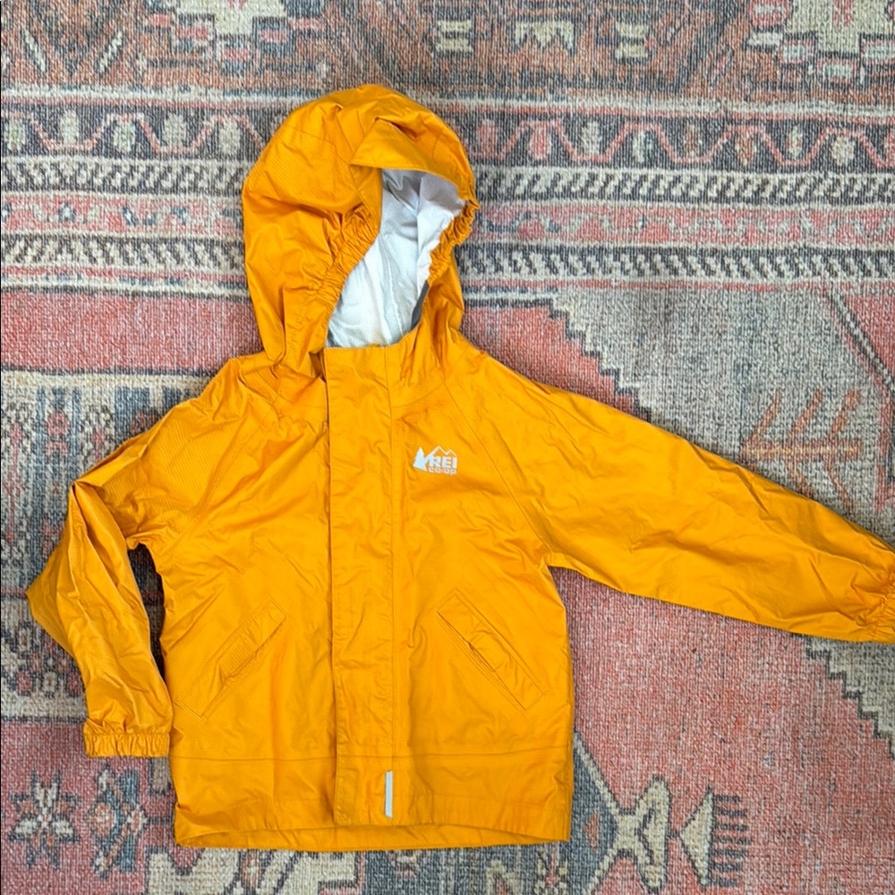 REI Kids' Orange/Yellow 2T Waterproof Jacket